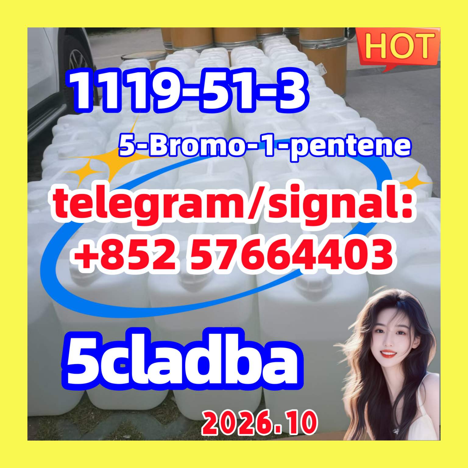 Cannabinoid 5cladba precursor   1119-51-3 5-Bromo-1-pentene